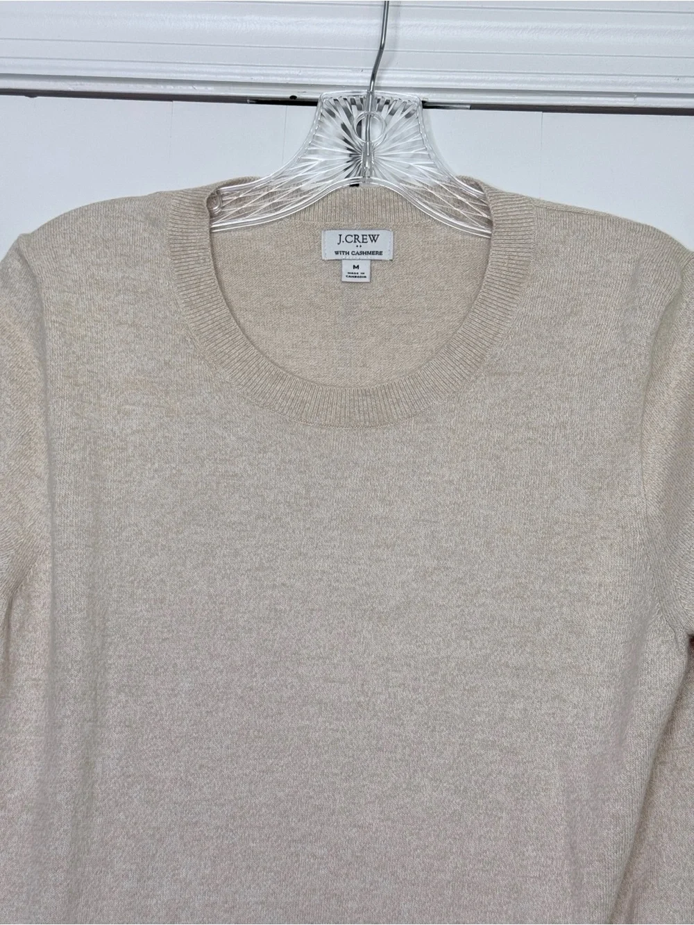 J. Crew Short Sleeve Crewneck Tee sweater in Light Taupe